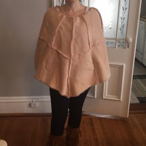 Pink UGG Shearling Poncho